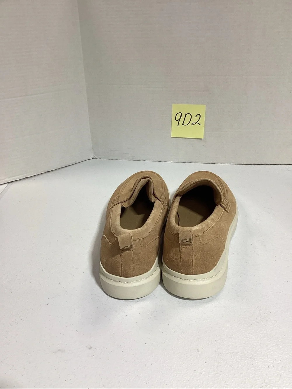 Cole Haan Tan Suede Penny Loafers with Cream Platform Sole